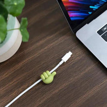 Hand shape wall clip hanger for keys and cables