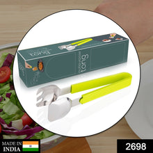 Practical salad serving tongs for holding and picking up food items.